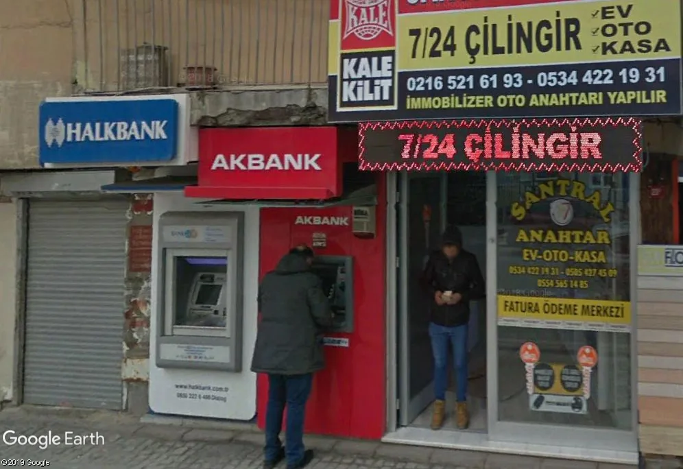 Sütçü İmam, Ümraniye, İstanbul Akbank ve Halkbank atm lokasyonu çalışması